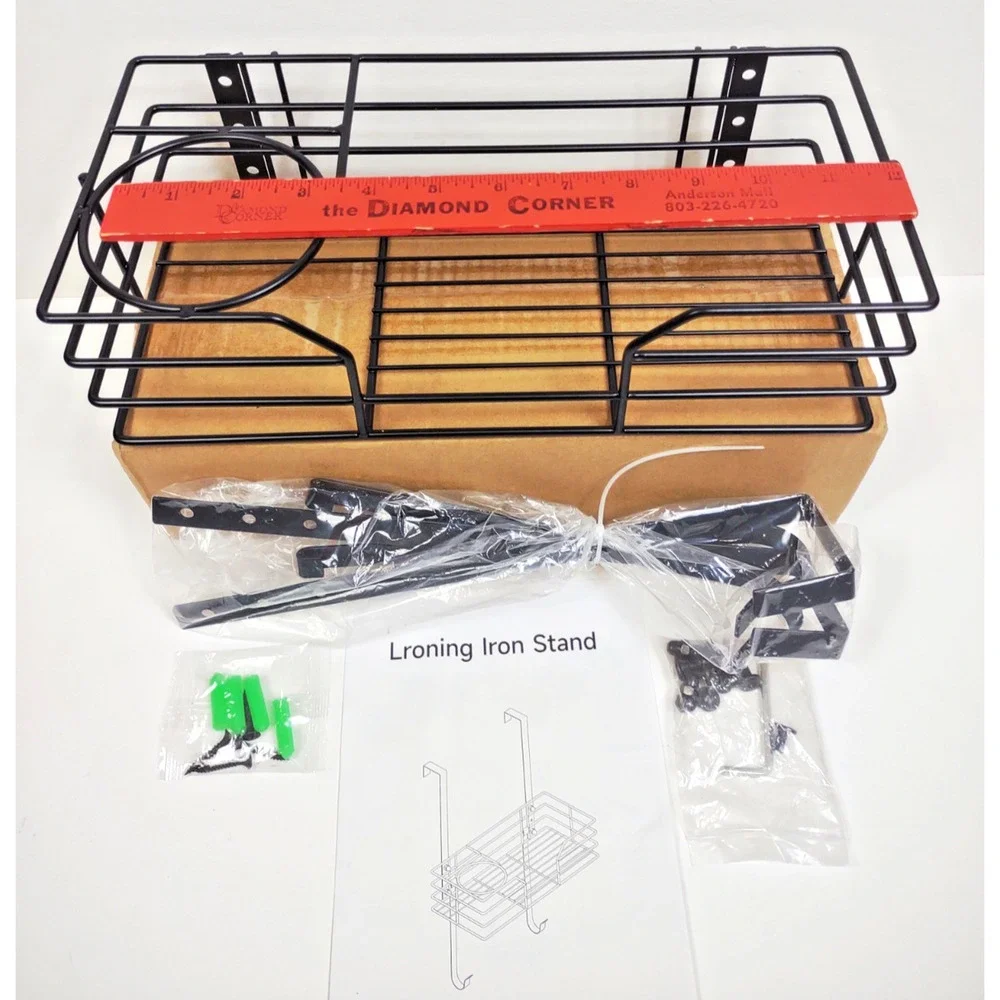 Ironing Board Hanger Over The Door Ironing Board Holder Door Mount Storage Black